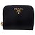 Prada Round Zipper Wallet Black