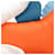 Hermès Hermes Rodeo MM Charm in Celeste Blue Red Orange  - view 3