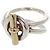Hermès Croisette Doppelreihenring Silber Golden