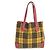 Hermès HERMES Gallop Check Tragetasche Rot Grün Gelb