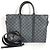 Borsa a tracolla Anton Damier Graphite Louis Vuitton Nero