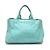 Bolsa tote de canapa azul BN1872 da Prada - vista 2