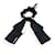 Accessorio per capelli Scrunchie in seta Chanel Nero Bianco  - vista 1