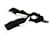 Accessorio per capelli Scrunchie in seta Chanel Nero Bianco  - vista 2