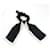 Accessorio per capelli Scrunchie in seta Chanel Nero Bianco  - vista 3