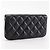 Cartera larga Matelassé Chanel en piel de cordero negro - vista 3