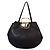 Twin Set Borsa tote in pelle nera Twinset Milano con hardware del logo dorato Nero