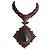 Autre Marque Collana Argentin Micromacramé Obsidiana Occhio Celeste Nero Marrone chiaro