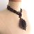 Autre Marque Collana Argentin Micromacramé Obsidiana Occhio Celeste Nero Marrone chiaro - vista 2