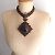 Autre Marque Collana Argentin Micromacramé Obsidiana Occhio Celeste Nero Marrone chiaro - vista 3