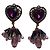 Orecchini a clip Chantal Thomass Metallo Viola Perle Strass Porpora