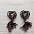 Orecchini a clip Chantal Thomass Metallo Viola Perle Strass Porpora - vista 9