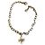 Bellissimo collier DOLCE & GABBANA con fiore con pietre bianche e logo Argento Bianco