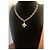 Bellissimo collier DOLCE & GABBANA con fiore con pietre bianche e logo Argento Bianco - vista 2