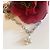 Bellissimo collier DOLCE & GABBANA con fiore con pietre bianche e logo Argento Bianco - vista 4