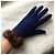 Autre Marque Blaue Handschuhe mit Visonbesatz Braun - Ansicht 3