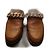 Mule Givenchy in pelle marrone con catena argentata