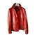 Chaqueta Caban Prada de cuero roja