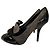 Louis Vuitton Bow Pumps 37.5 Black Grey Schwarz Grau