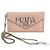 Clutch in pelle con tracolla a catena Prada Rosa