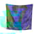 NEW LOUIS VUITTON LV LOGO SCARF M71543 IN BLUE & GREEN SILK Multiple colors  ref.2594767