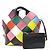 NUOVA BORSA A MANO LOEWE CESTA IN PELLE INTRECCIATA MULTICOLORATO A QUADRI Multicolore