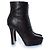 Botas de plataforma de cuero marrón oscuro Jimmy Choo Castaño - vista 4