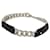 Collier en chaîne en métal noir Hermès Vau Barenia Marron  - vue 1