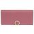 Bulgari Cartera larga de cuero rosa Bvlgari