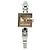Gucci 102 G Mini Square Chain Quarz Uhr Silber