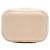 Chanel Mini Vanity Case in Caviar Iridescente Marrone con Catena e Perla in Alto Beige - vista 3