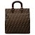 Bolso Tote Twins de lona Zucca marrón Fendi Castaño