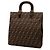 Bolso Tote Twins de lona Zucca marrón Fendi Castaño - vista 2