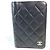 Capa de passaporte acolchoada com logo CC da Chanel Preto