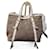 Prada Canapa Logo Jacquard Tote Beige/Braun