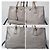 PRADA Große Doppelreißverschluss Tote Bag Saffiano Lux Bicolor Beige - Ansicht 4