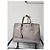 PRADA Große Doppelreißverschluss Tote Bag Saffiano Lux Bicolor Beige - Ansicht 9