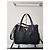Borsa tote Prada in nylon e pelle nera Nero - vista 11