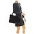 Borsa tote Prada in nylon e pelle nera Nero - vista 12