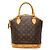 Borsa Tote Lockit Monogram Louis Vuitton Marrone Monogramma
