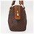 Céline Celine Vintage Macadam Handtasche aus Canvas und Leder Braun - Ansicht 4