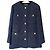 Chanel Navy Blue Wool Jacket FR 34