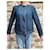 Hermès Giacca in denim e pelle Blu navy  - vista 3