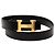 Cinturón Constance de ternera negra Hermès Negro