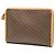 Céline Clutch in tela rivestita Macadam marrone Celine - vista 2