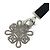 Collana in strass Chanel CC Coco Mark Nero - vista 3