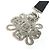 Collana in strass Chanel CC Coco Mark Nero - vista 5