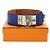 Hermès 2011 T80 Kleinblaue Leder Collier de Chien 50 Gürtel 32in Hermes Silber