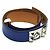Hermès 2011 T80 Kleinblaue Leder Collier de Chien 50 Gürtel 32in Hermes Silber - Ansicht 2