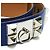 Hermès 2011 T80 Kleinblaue Leder Collier de Chien 50 Gürtel 32in Hermes Silber - Ansicht 3